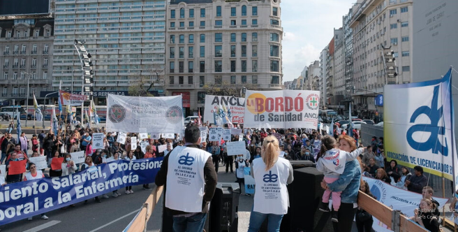 Marchas de enfermeros, residentes y concurrentes en CABA, en el Día de la Sanidad